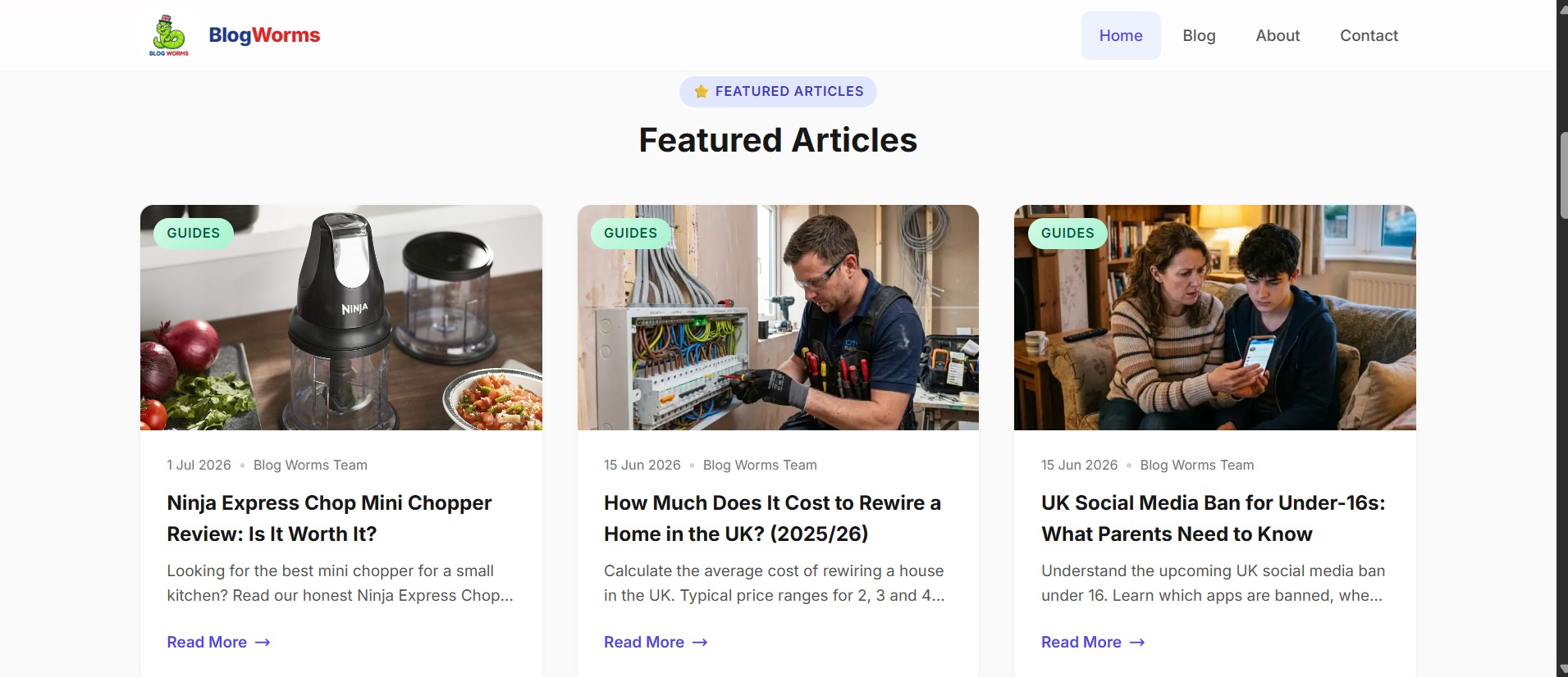 BlogWorms — High-Scale UK Editorial Publishing & Guides Engine case study for UK Content Network